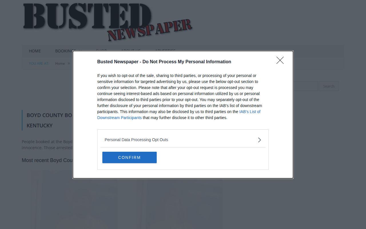 Unofficial BustedNewspaper Boyd County booking page shown for source comparison